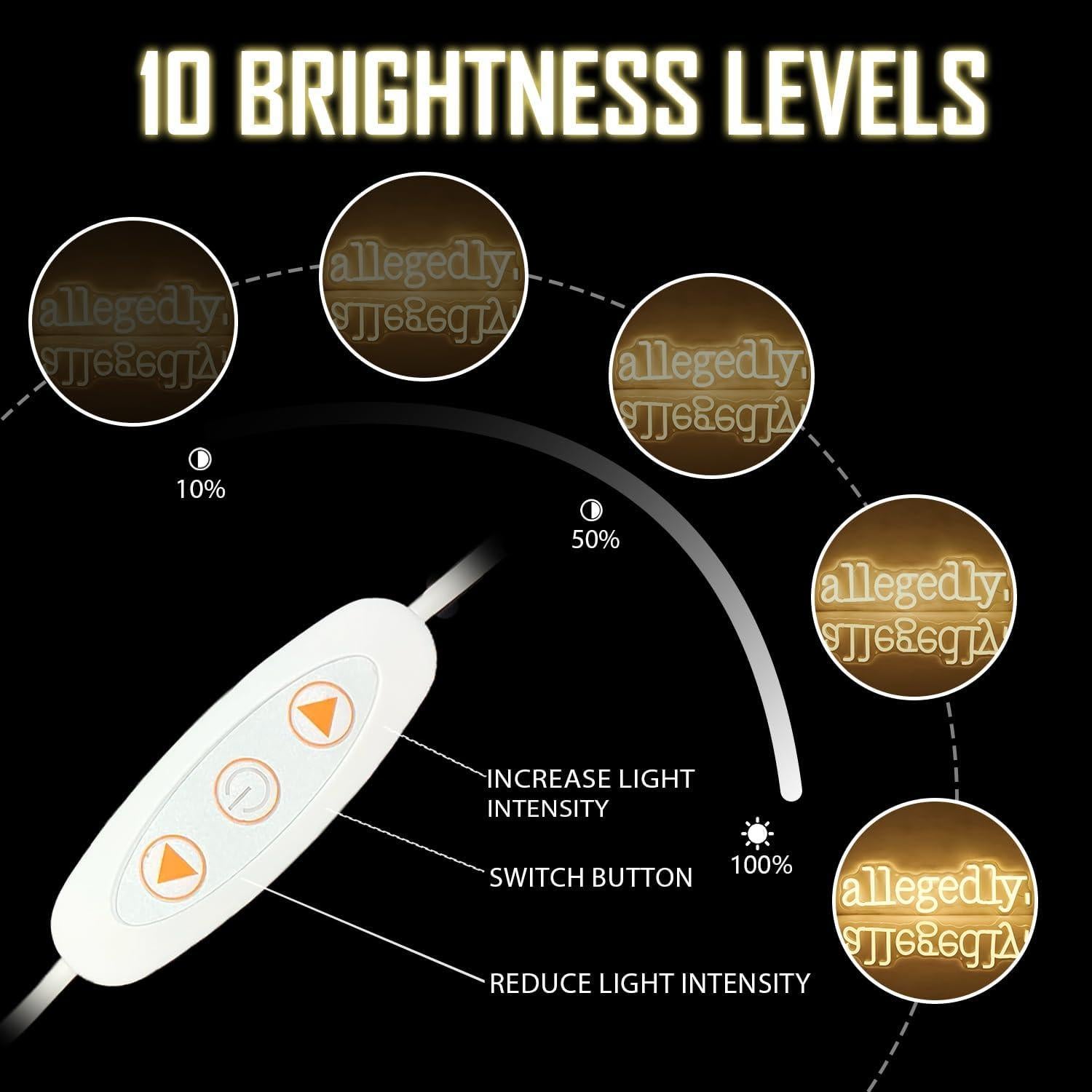 Cartel de Neón LED Jeanchrl para Estudiantes de Derecho 43.8x19.3cm