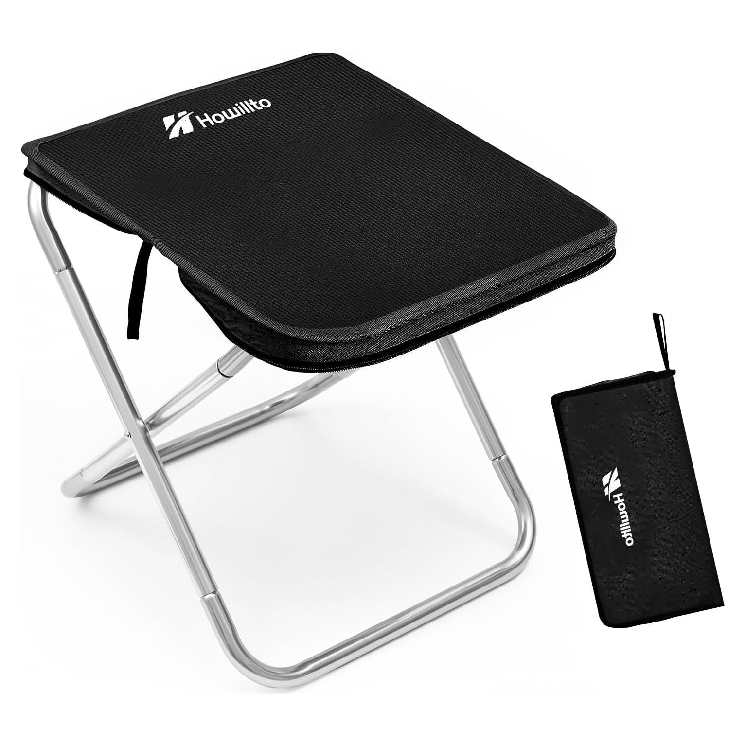 Taburete Plegable Howillto Negro 40.6cm Altura 127kg