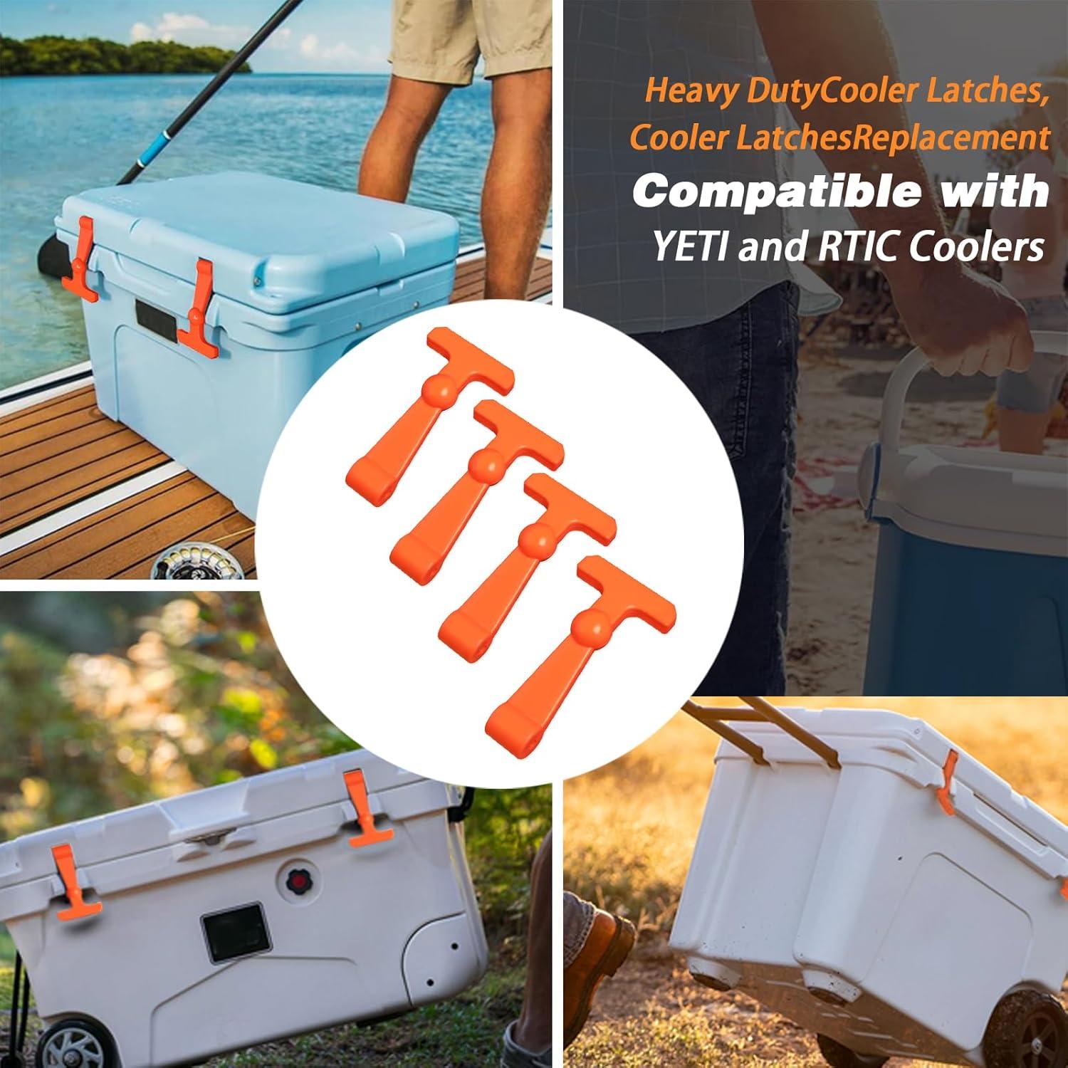 4 Pestillos de Refrigerador Ciuouient Alta Resistencia Naranja