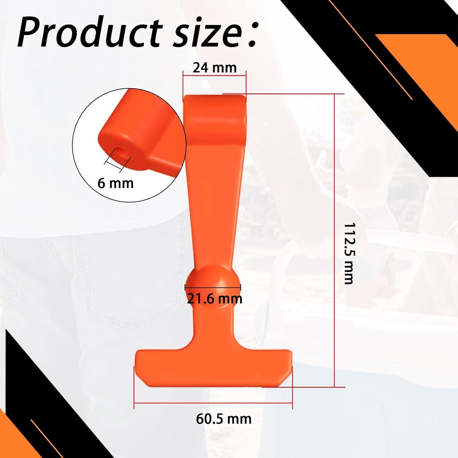 4 Pestillos de Refrigerador Ciuouient Alta Resistencia Naranja