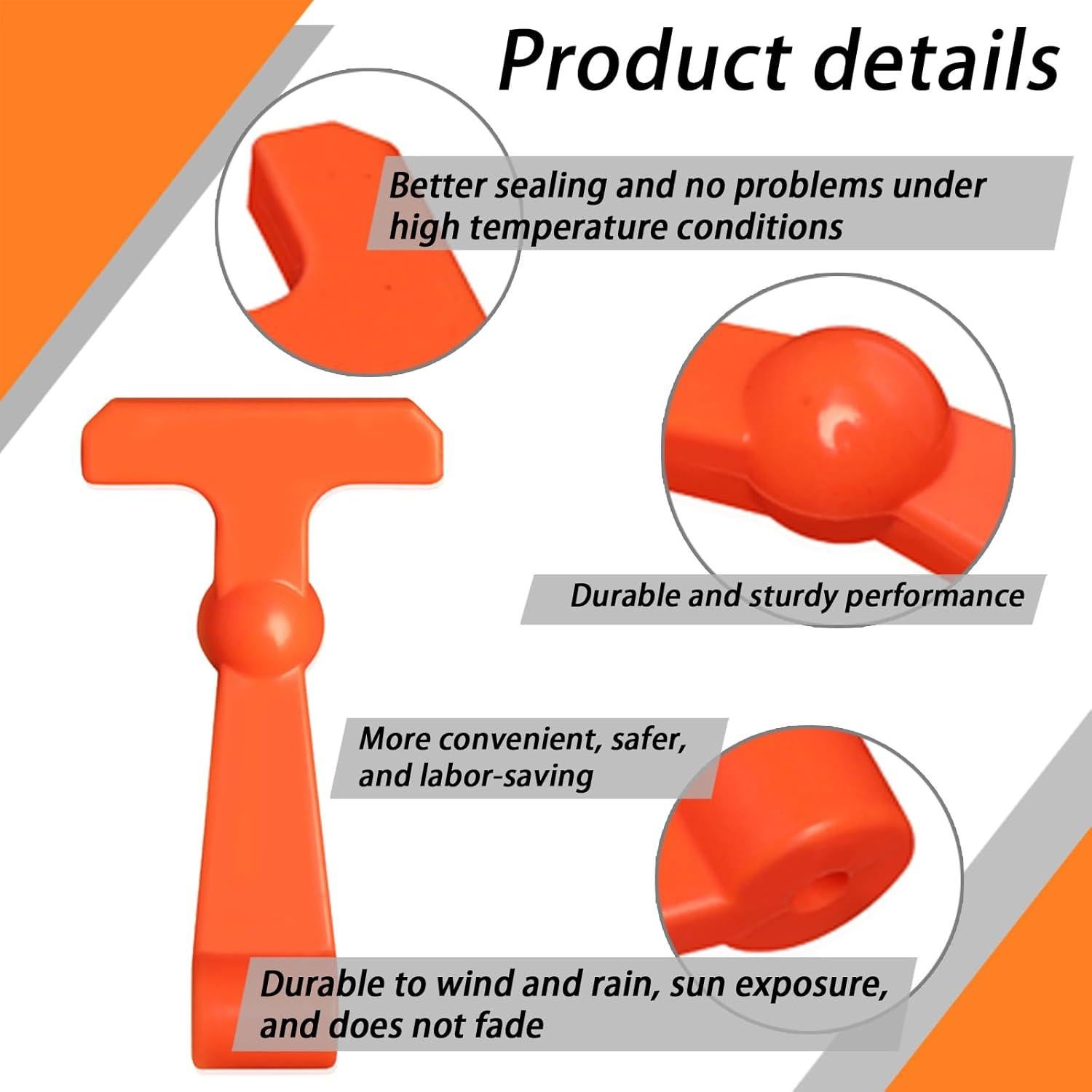 4 Pestillos de Refrigerador Ciuouient Alta Resistencia Naranja