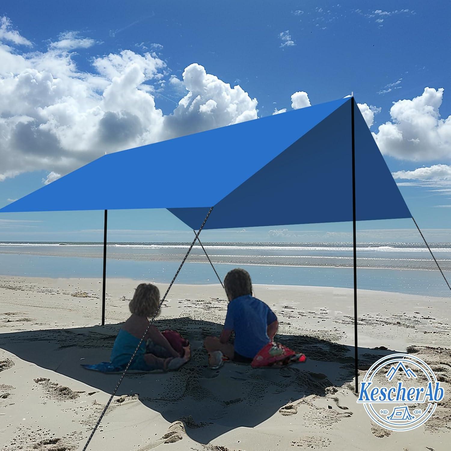 Postes de Lona Ajustables KescherAb Set de 2 Aluminio 199.4 cm