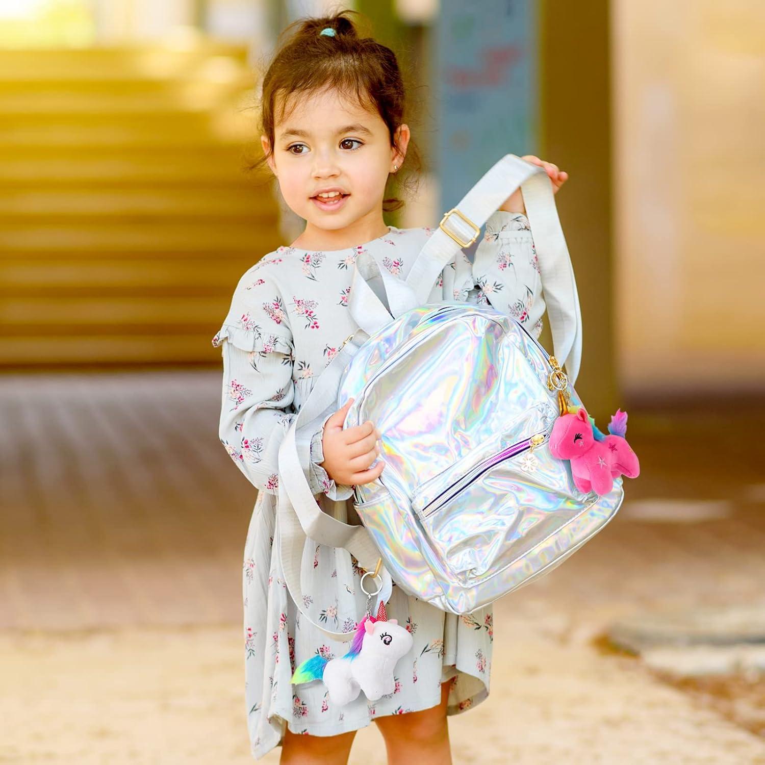 24 Mini Llaveros de Peluche Unicornio Wettarn 12 cm Coloridos