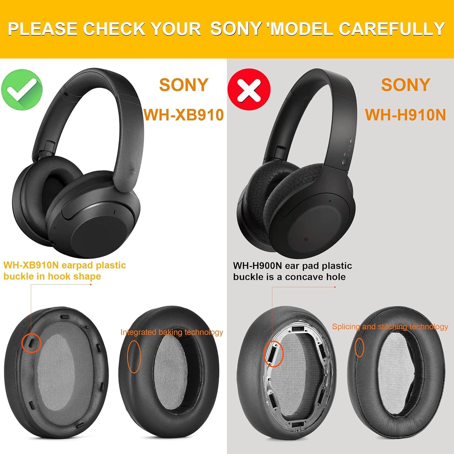 Cojines de Reemplazo para Auriculares Sony WH-XB910N Negro