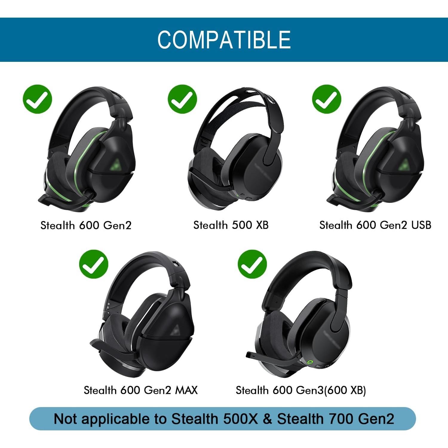 Almohadillas de Gel Refrigerante GVOEARS para Auriculares Turtle Beach
