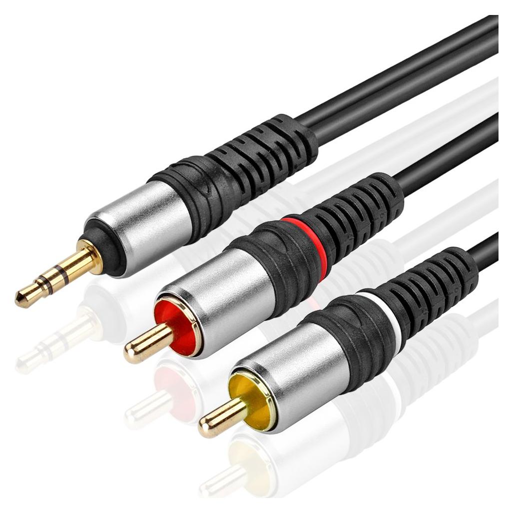 Cable de Audio Estéreo 3.5mm a RCA TNP 1 Pie Baño de Oro