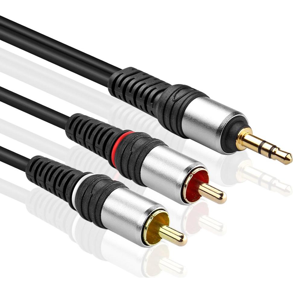 Cable de Audio Estéreo 3.5mm a RCA TNP 1 Pie Baño de Oro