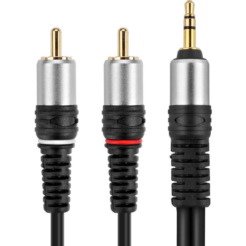 Cable de Audio Estéreo 3.5mm a RCA TNP 1 Pie Baño de Oro