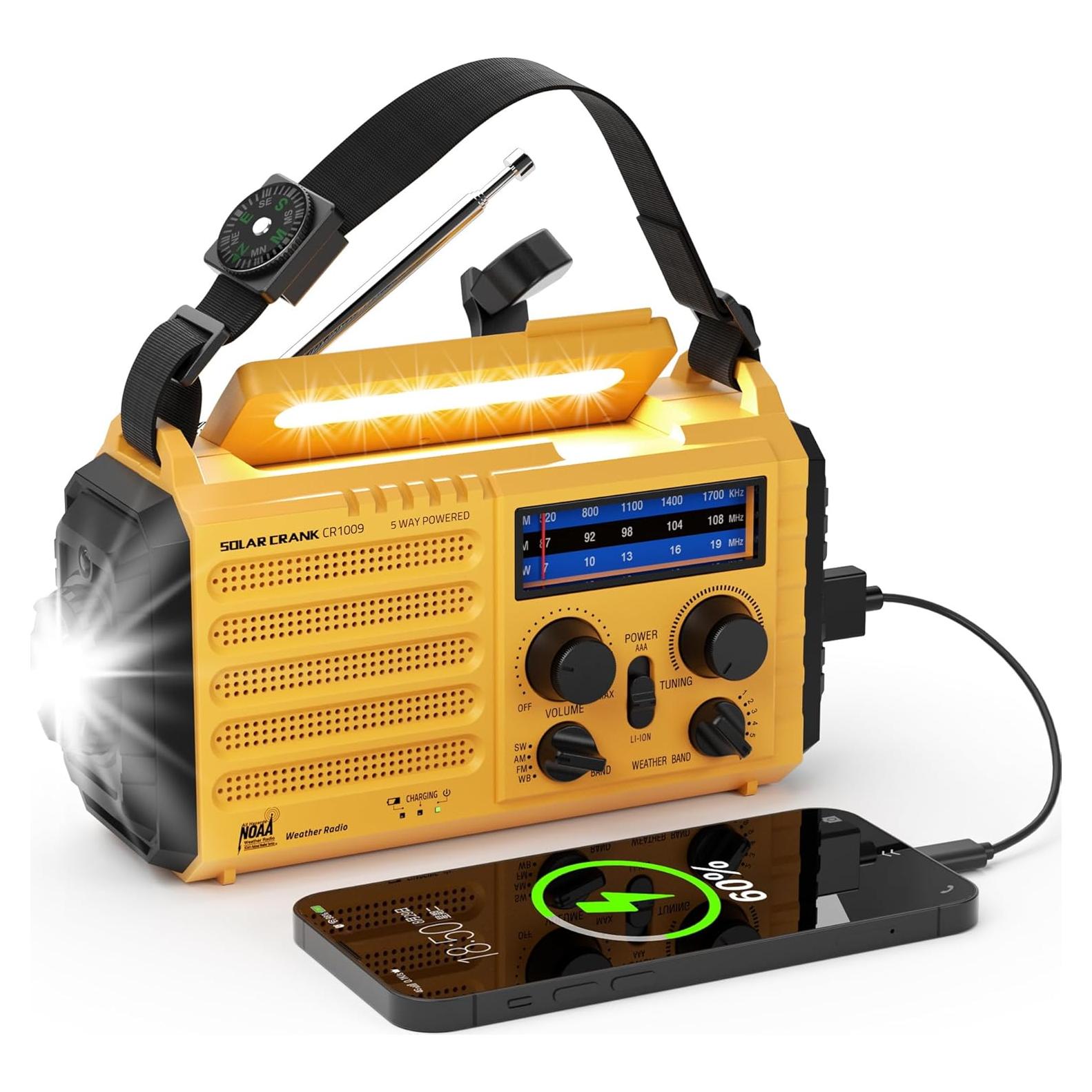 Radio Meteorológica PPLEE 5 en 1 Solar y Portátil