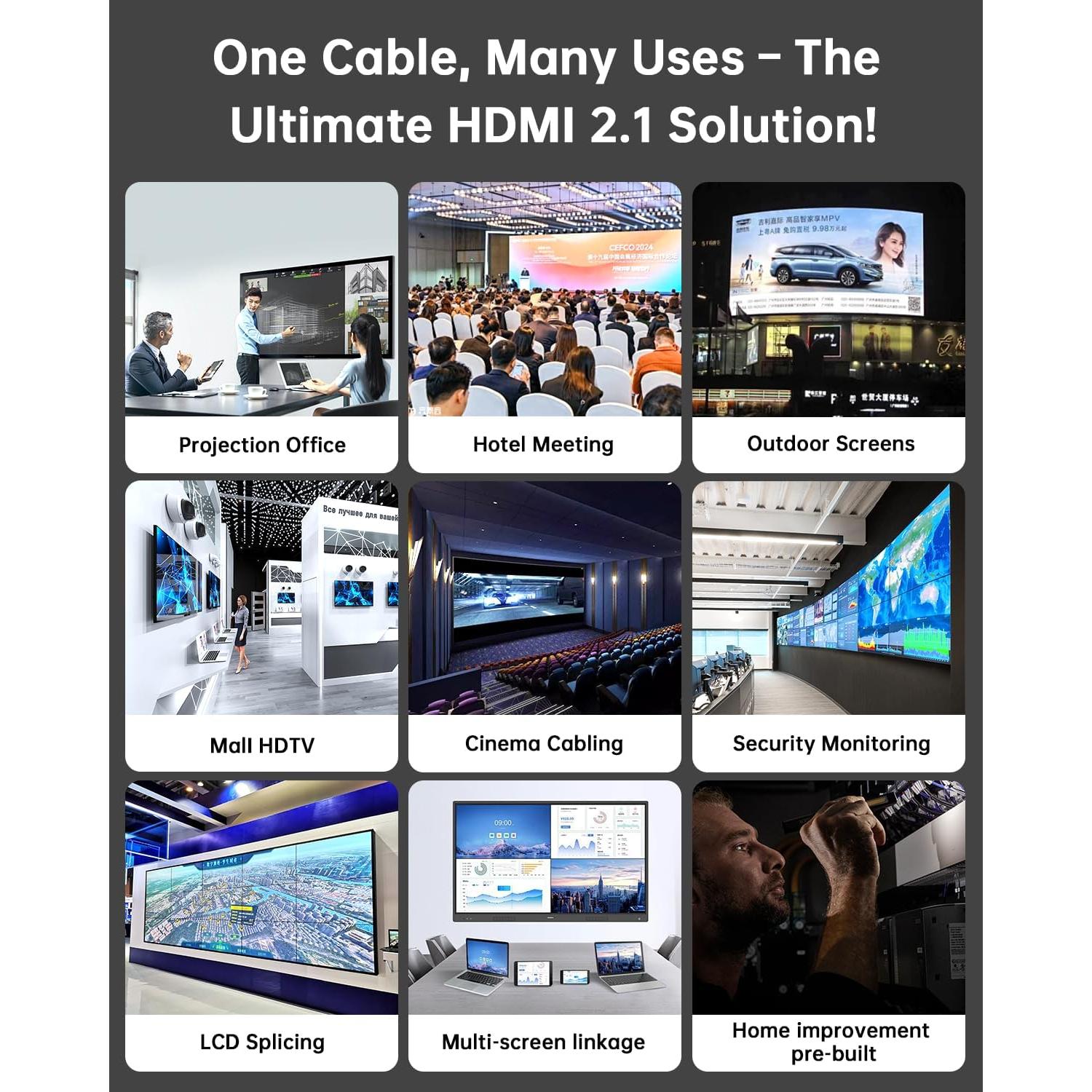 Cable HDMI 8K de fibra óptica YSerendept 5m 48Gbps CL3