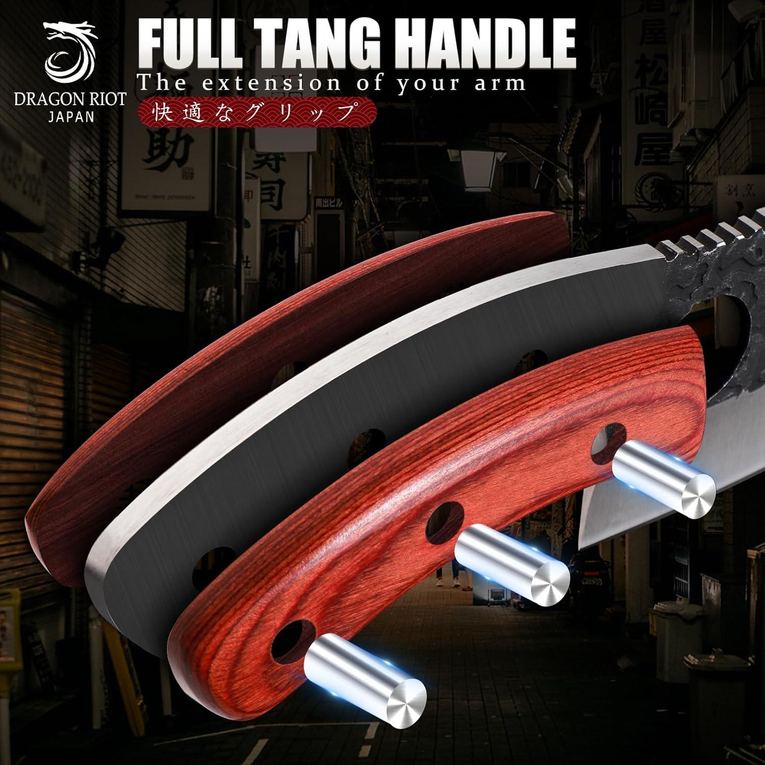 Conjunto de cuchillos de carnicero DRAGON RIOT 3 piezas acero al carbono