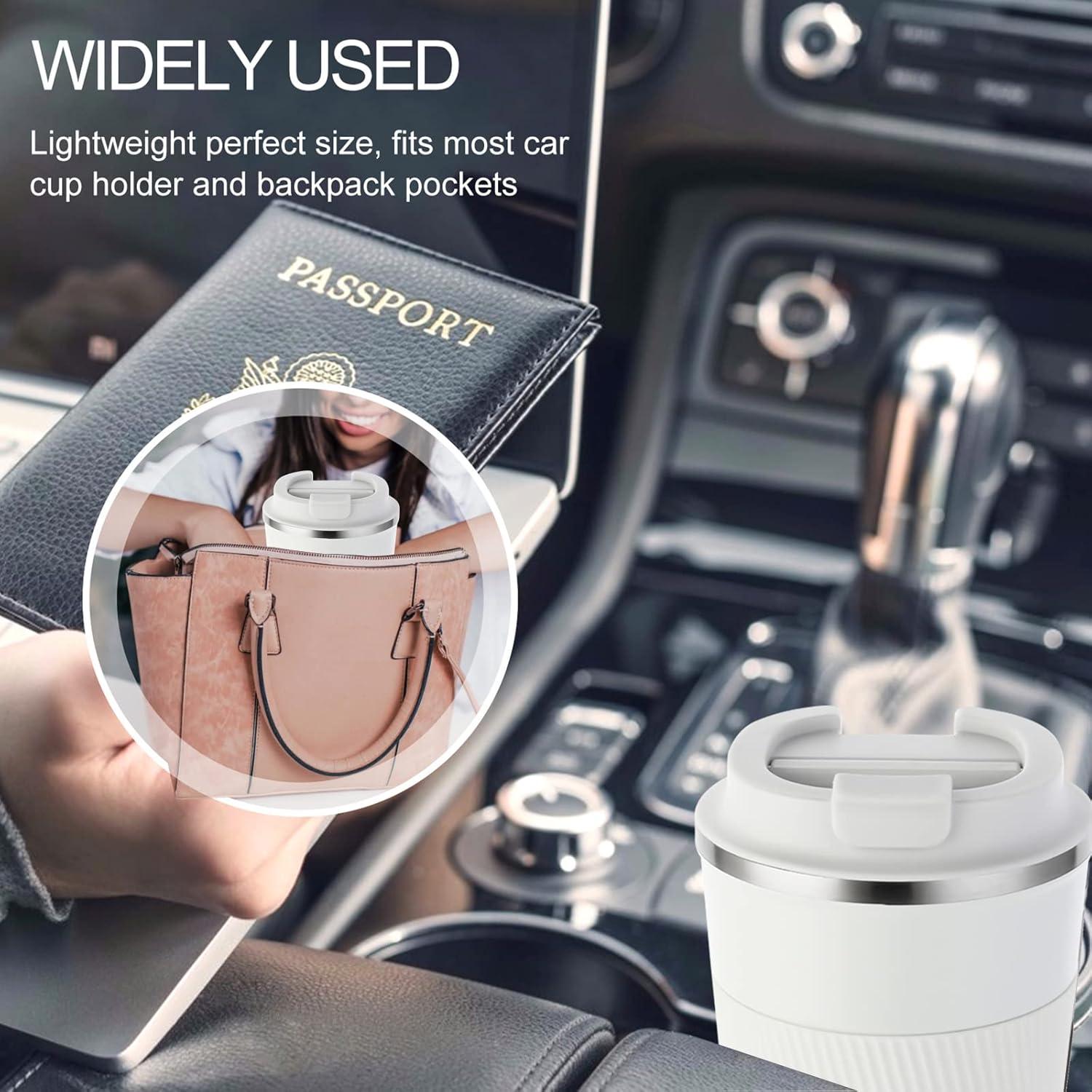 Taza de Viaje GEMFUL 13 oz Acero Inoxidable Aislada