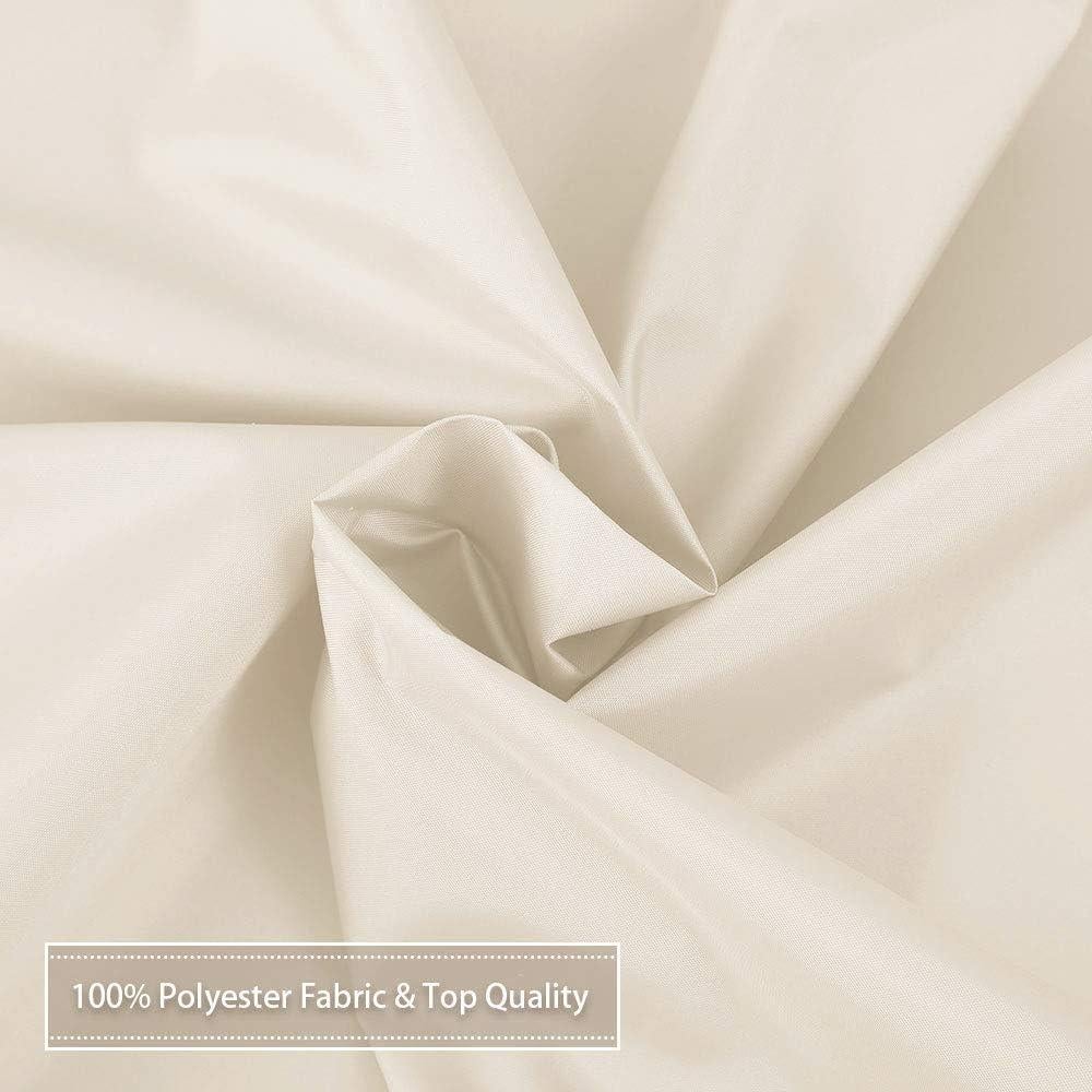 Cortina de Ducha CAROMIO 100% Impermeable 182.88x182.88 cm Marfil