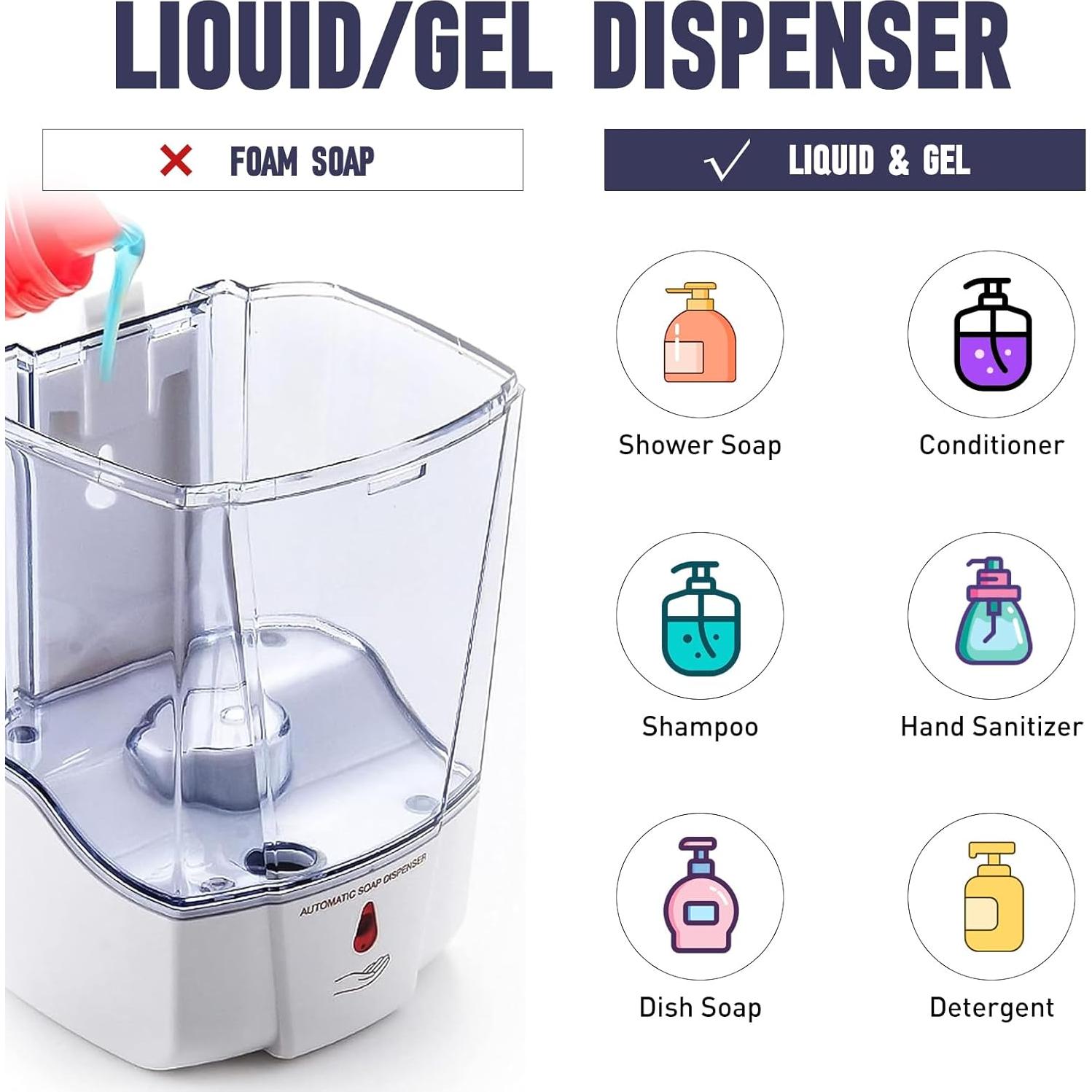 Dispensador de Jabón Automático PLUSSEN 600ml Sin Contacto