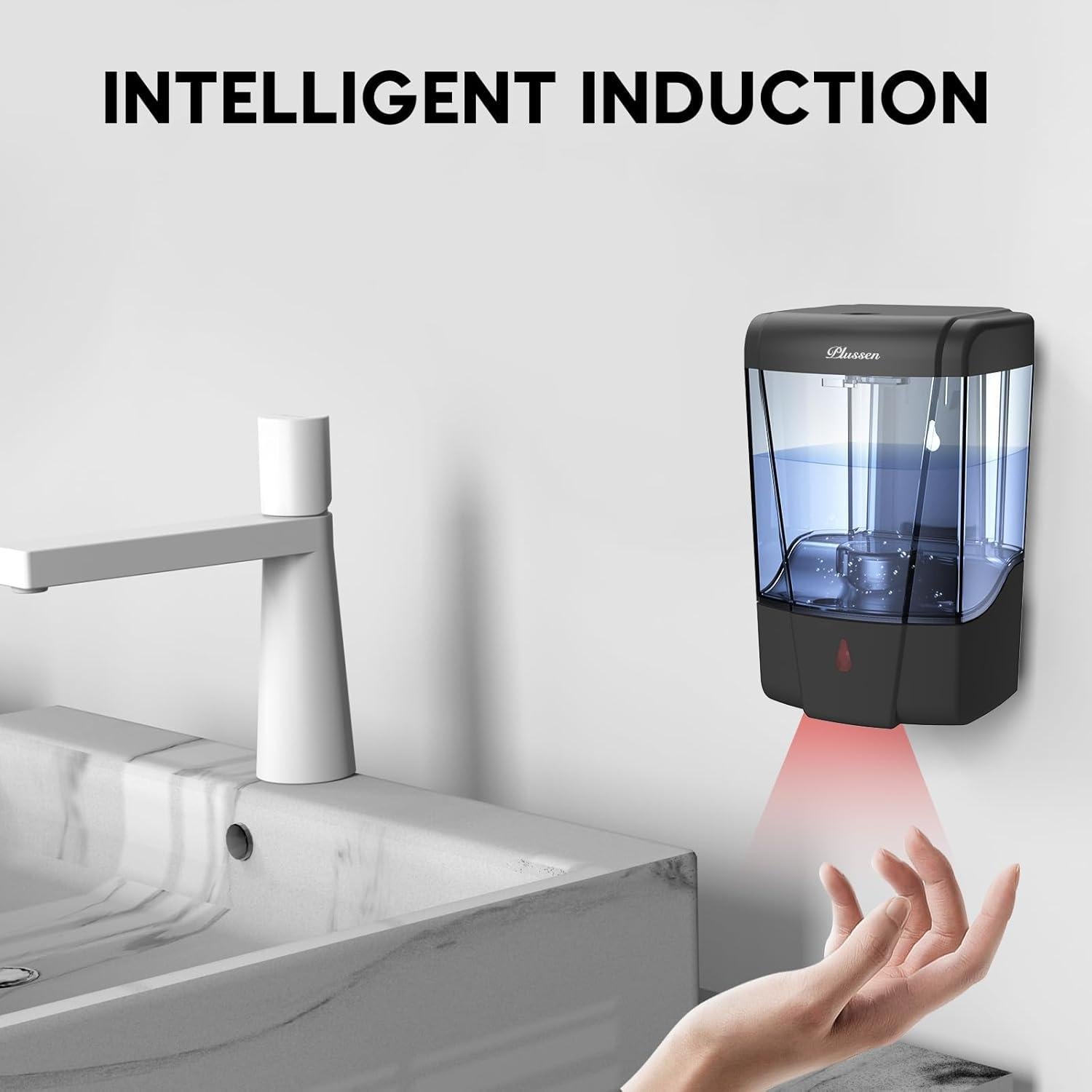 Dispensador de Jabón Automático PLUSSEN 600ml Sin Contacto