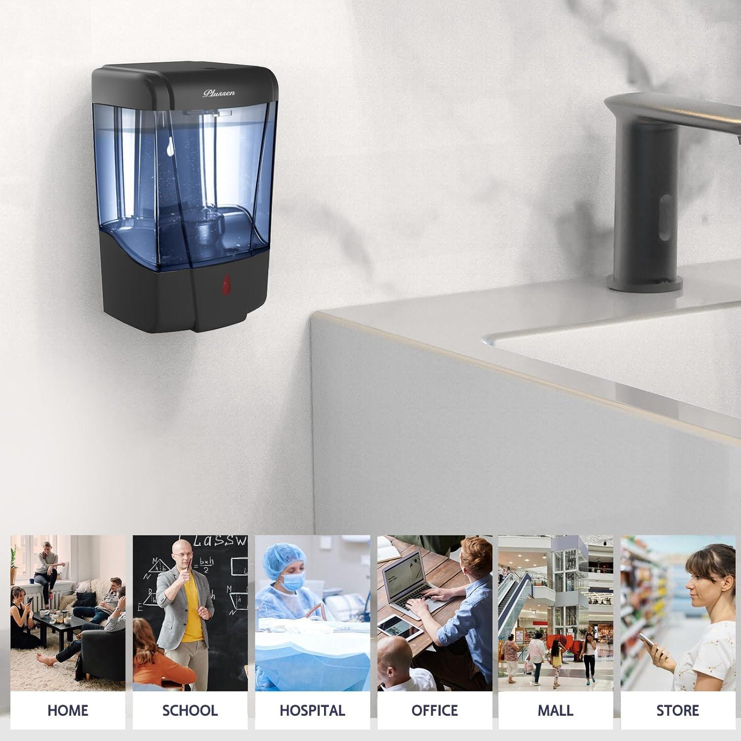 Dispensador de Jabón Automático PLUSSEN 600ml Sin Contacto