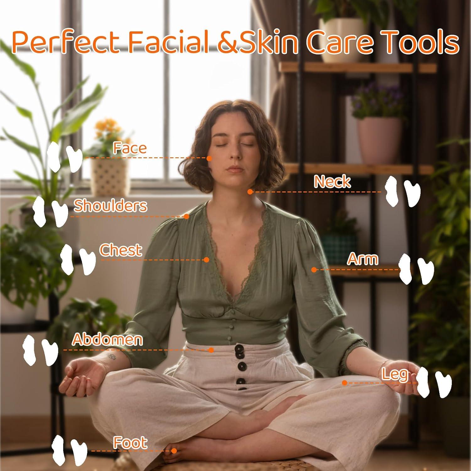 Juego de Herramientas Faciales Gua Sha Terahertz 2 Piezas