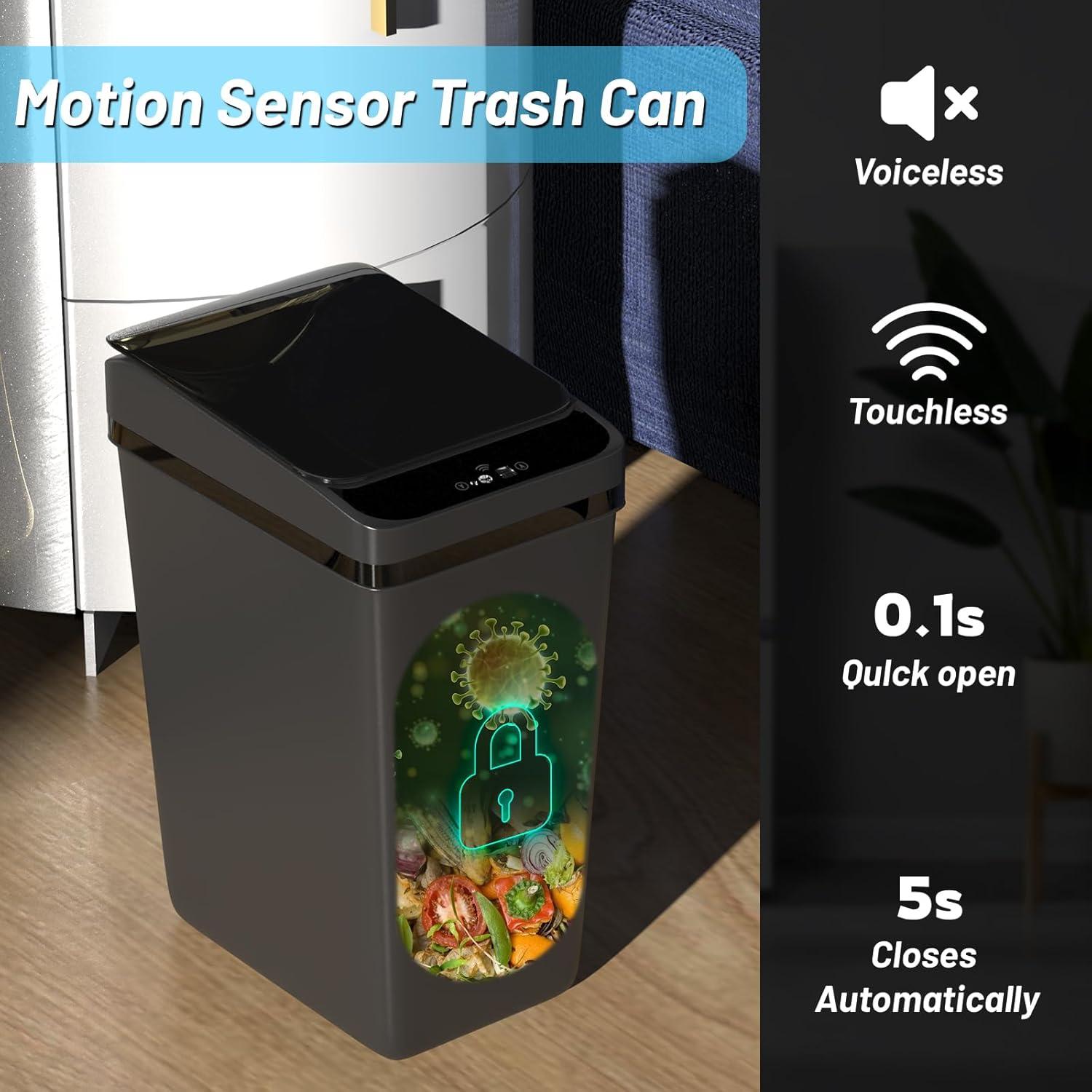 Basurero Automático Procade 2 Pack 4 Gal y 2.5 Gal Negro