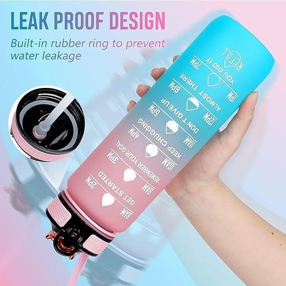 Botella de Agua 32 Oz Yipaidel con Citas Motivacionales y Popote