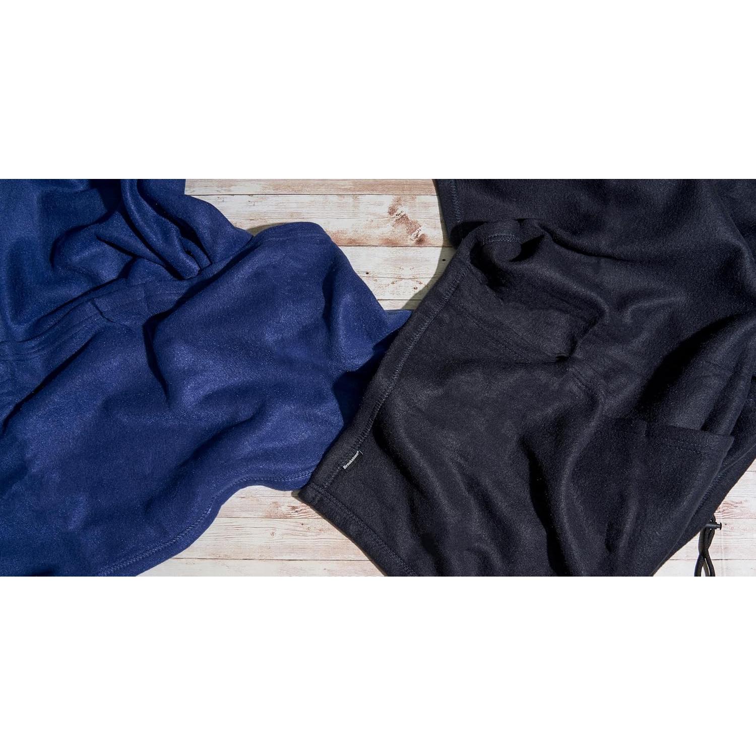 Manta de Viaje Brookstone 2 en 1 Polar Negra Compacta