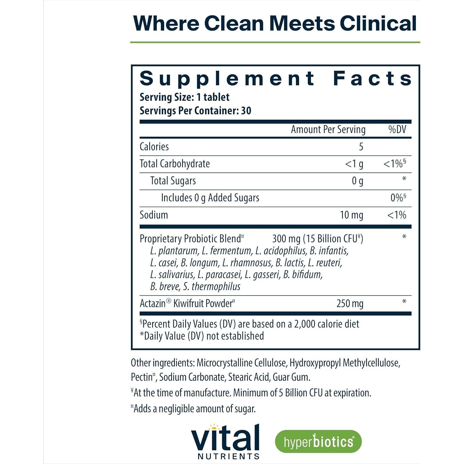 Probioticos Avanzados Hyperbiotics Pro-15 30 Tabletas Veganas