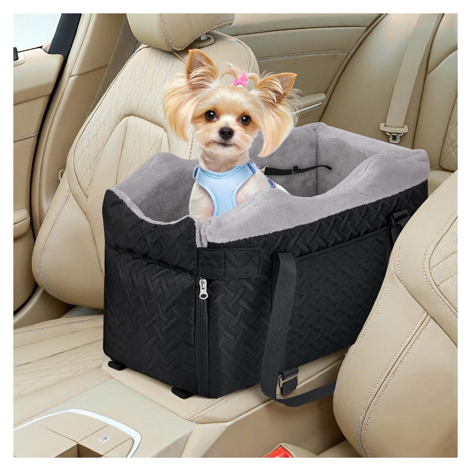 Asiento de Coche para Perros SlowTon Negro - Hasta 4 kg