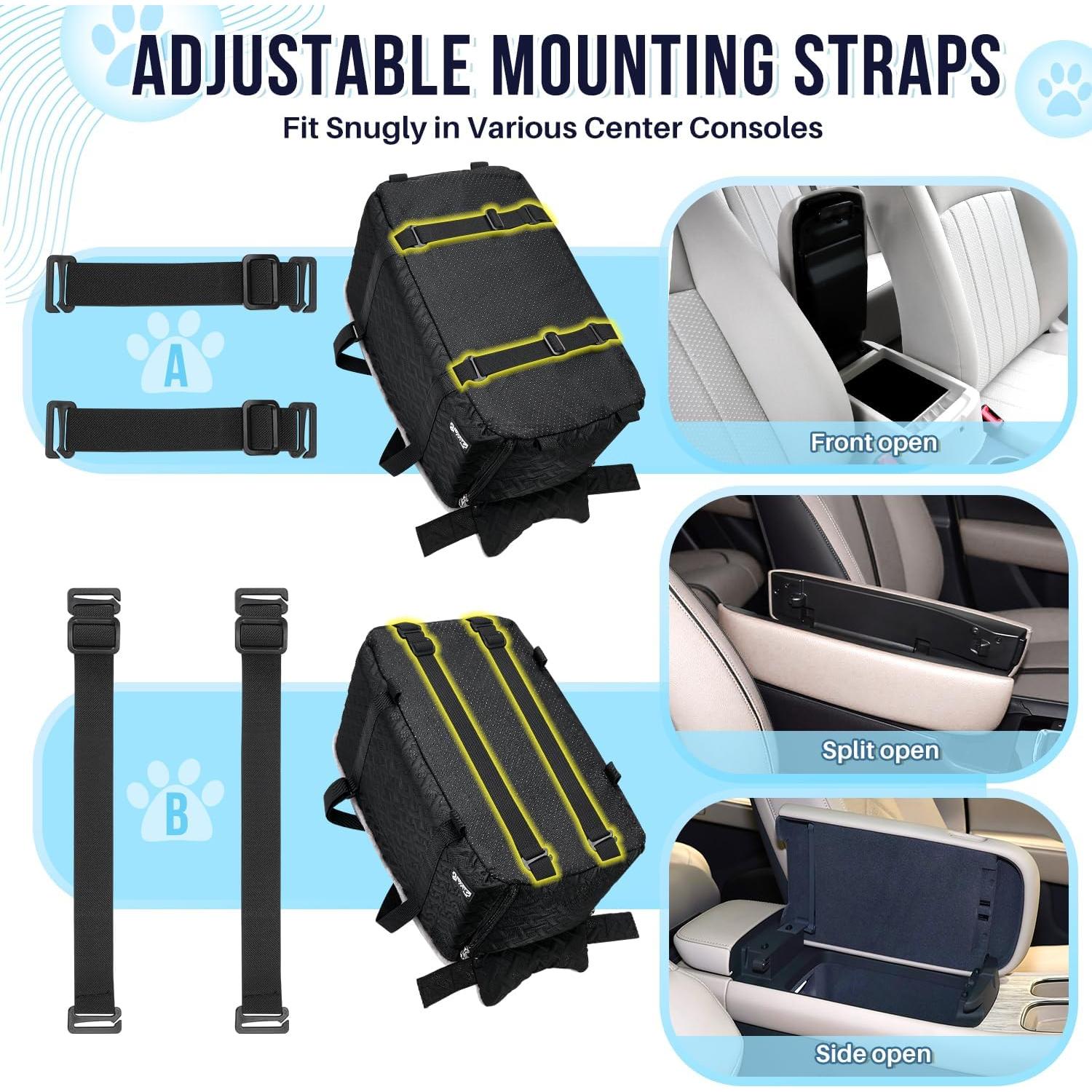 Asiento de Coche para Perros SlowTon Negro - Hasta 4 kg