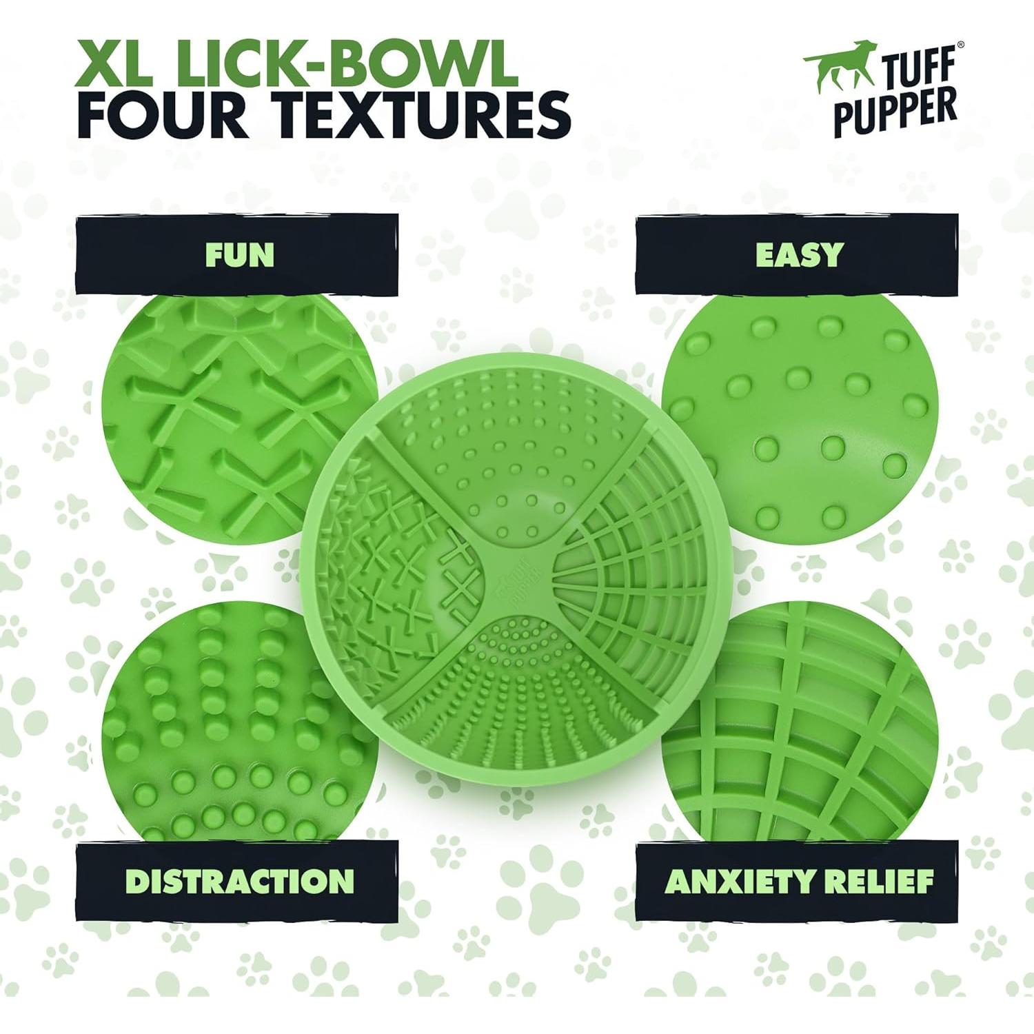 Tazón Lamer Perros Tuff Pupper XL Silicona 21cm 4 Texturas