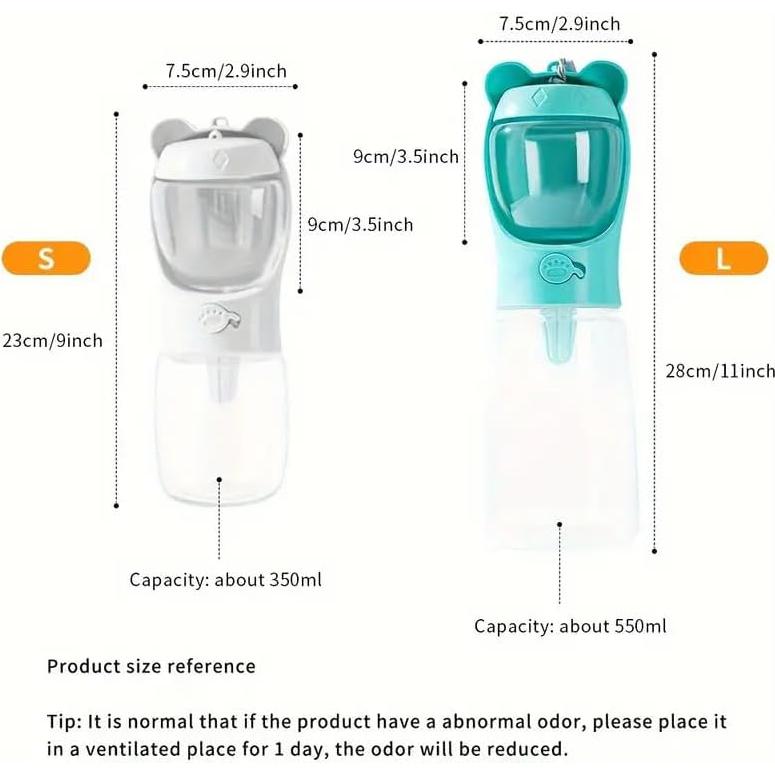 Botella de Agua para Perros ZHEJIANG 350 ml Portátil a Prueba de Fugas