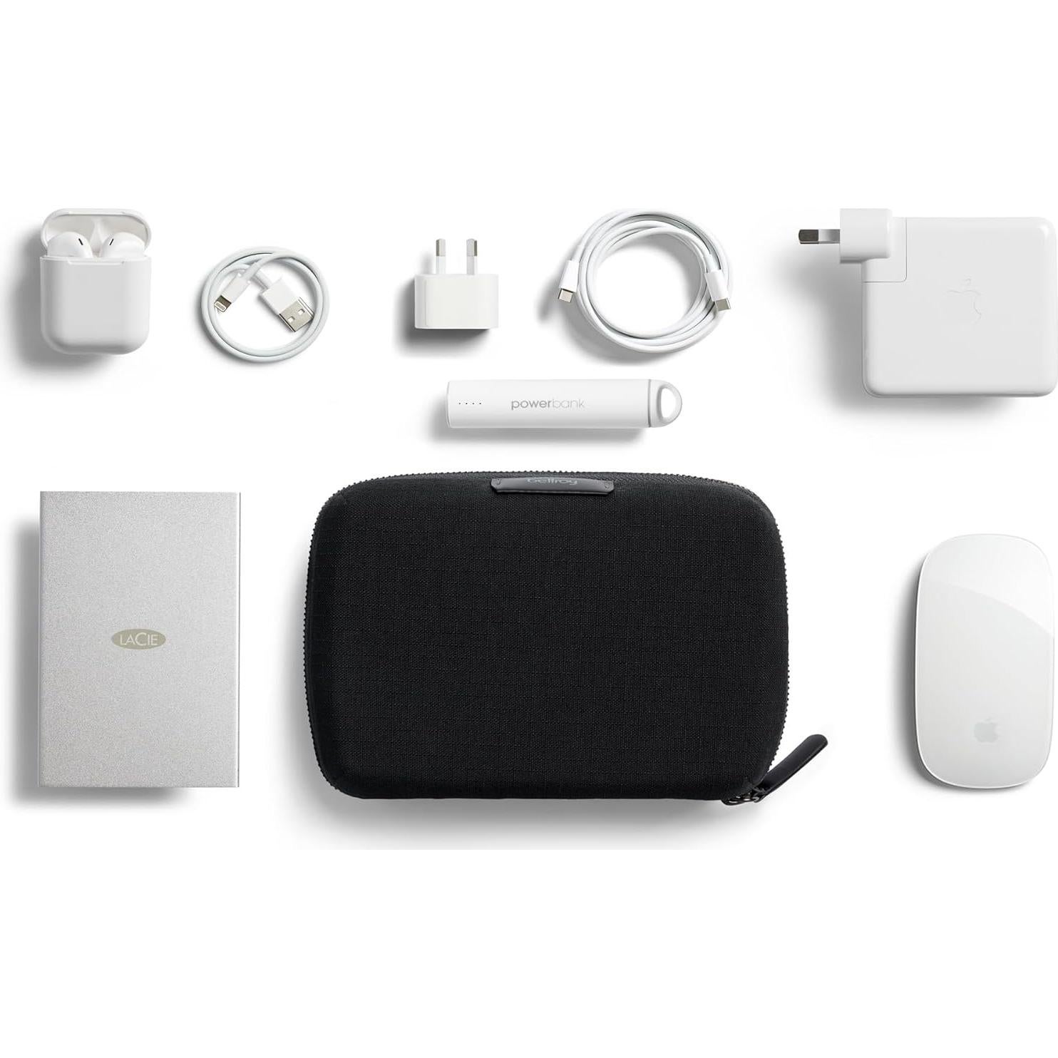 Kit de Tecnología Compacto Bellroy - Negro, Resistente al Agua