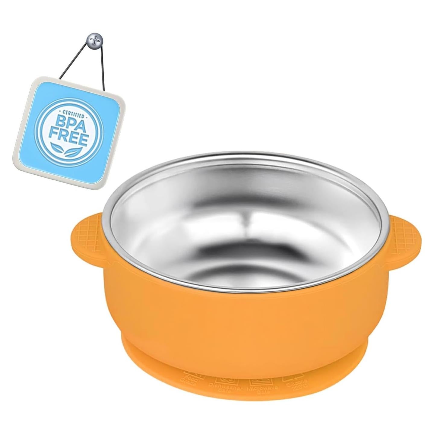 Cuenco de Succión OKAY ORANGE 14cm Acero Inoxidable Amarillo