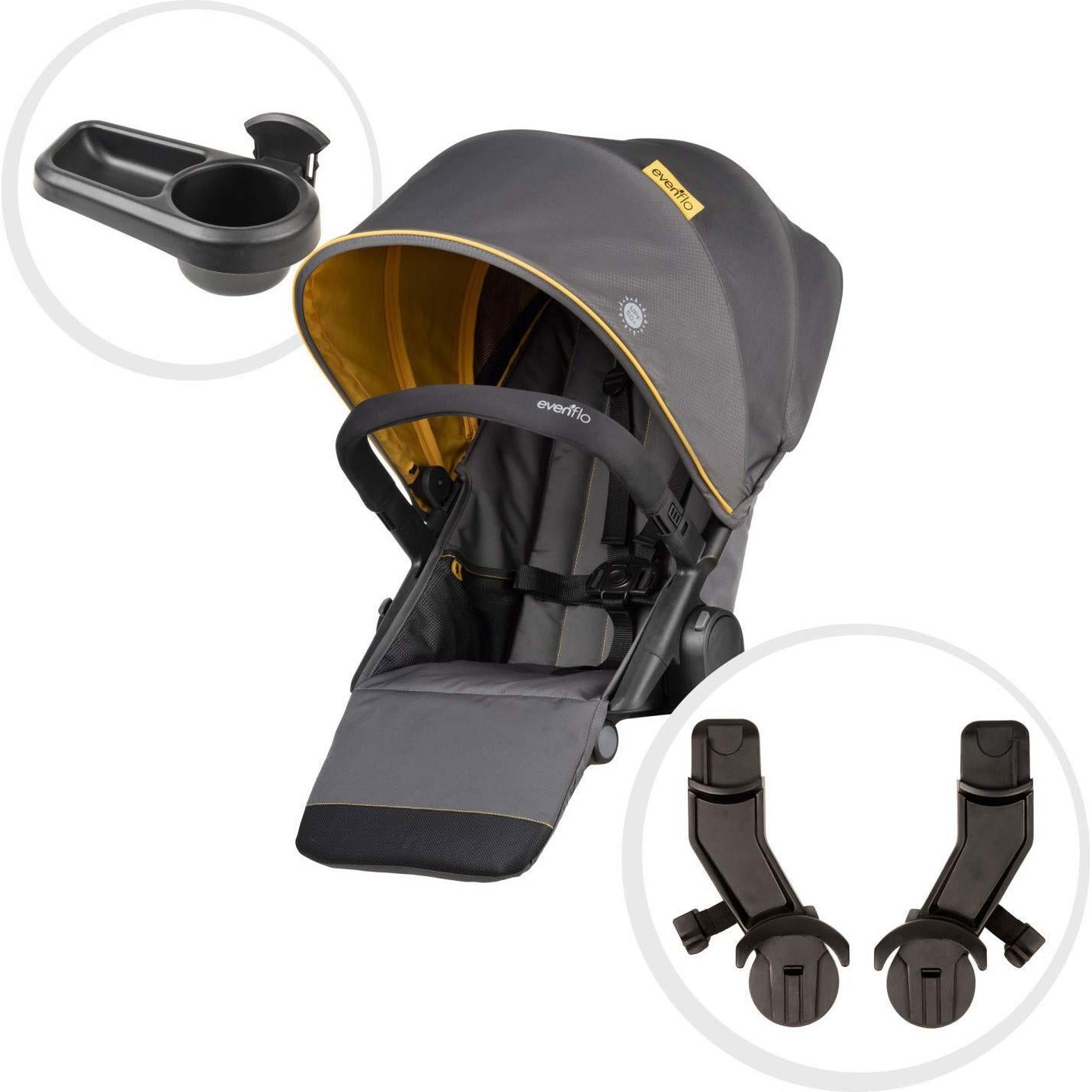 Carro de Paseo Evenflo Pivot Xplore 2 Asientos Gris