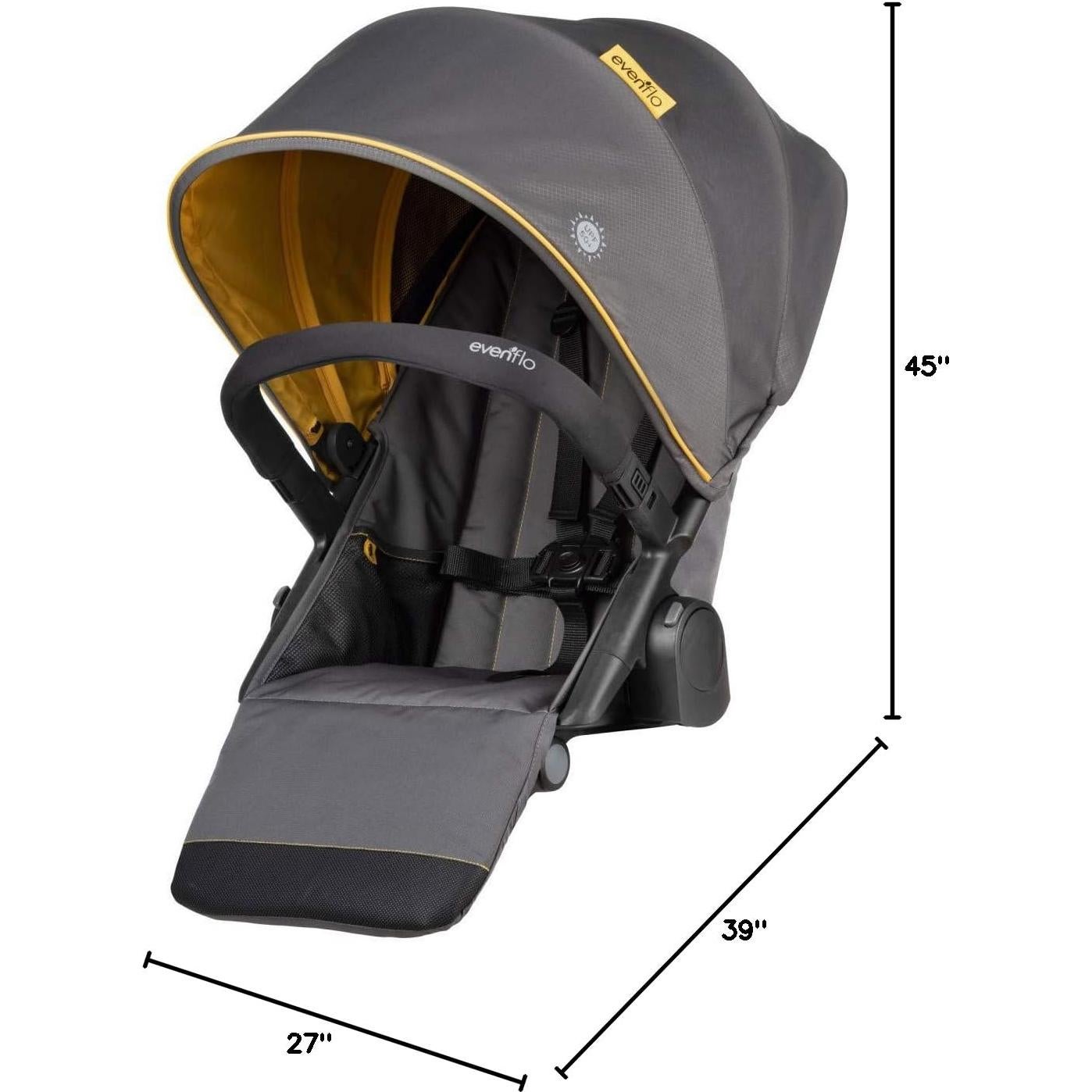 Carro de Paseo Evenflo Pivot Xplore 2 Asientos Gris