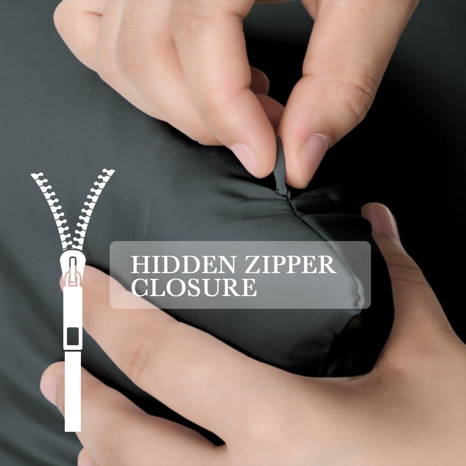 Funda de Almohada de Satén Softhour Estándar 20x66 cm Negra