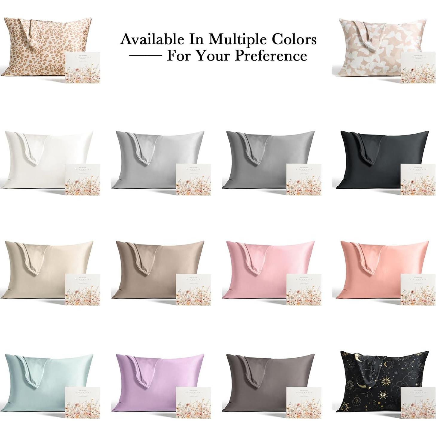 Funda de Almohada de Satén Softhour Estándar 20x66 cm Negra