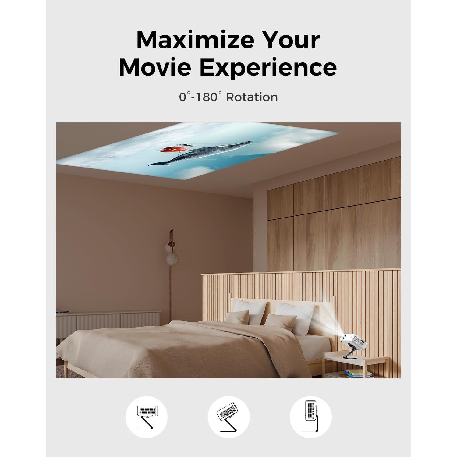 Soporte Plegable para Proyector Aurzen AU-PJ001DS, 180° Rotación