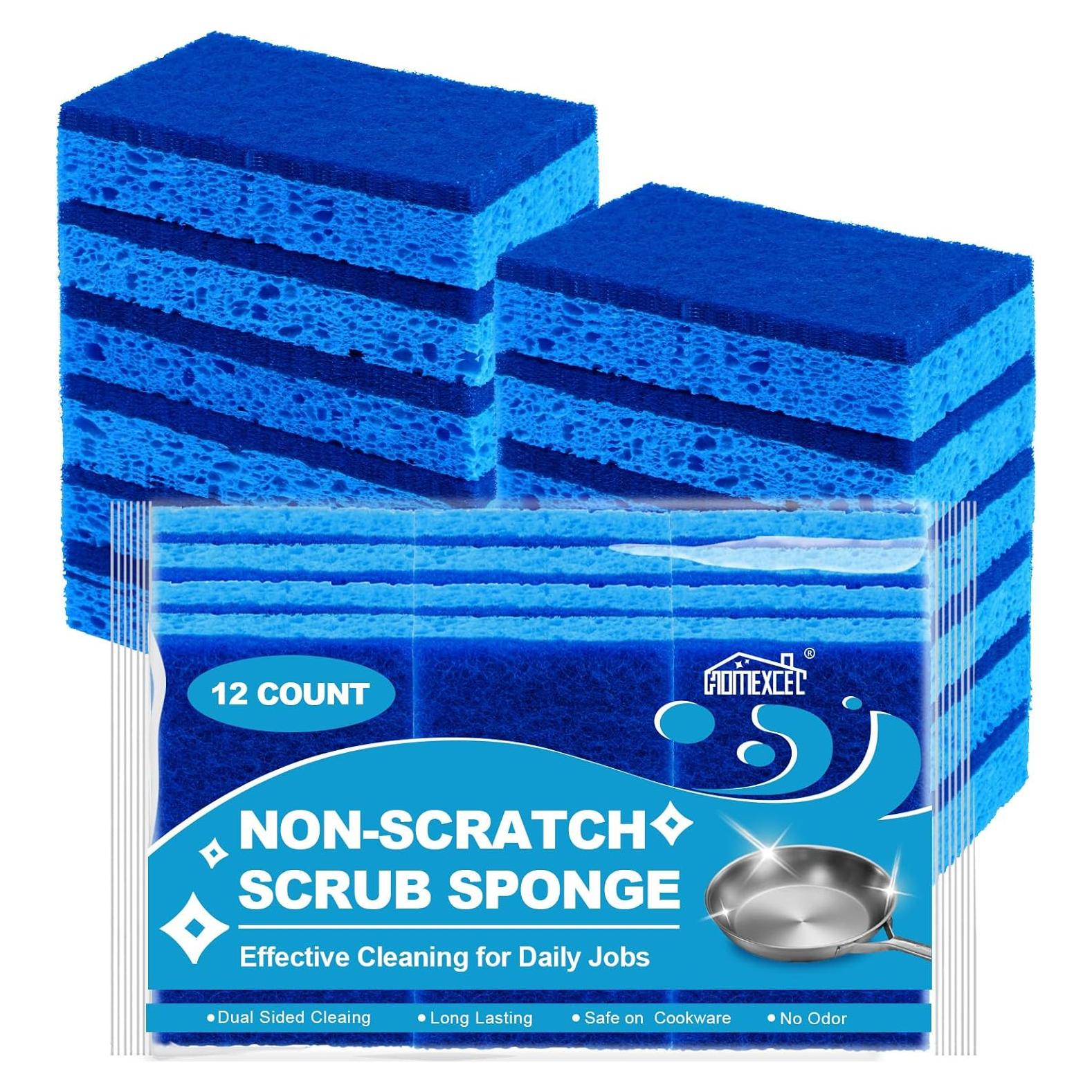 Esponjas de Cocina HOMEXCEL 12pcs Sin Rayones Antiadherentes