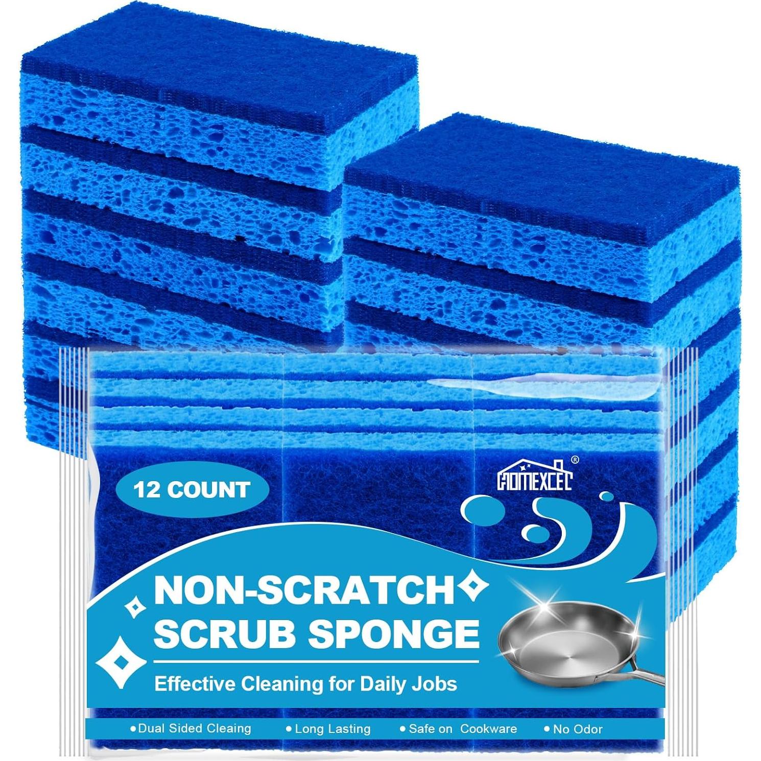 Esponjas de Cocina HOMEXCEL 12pcs Sin Rayones Antiadherentes