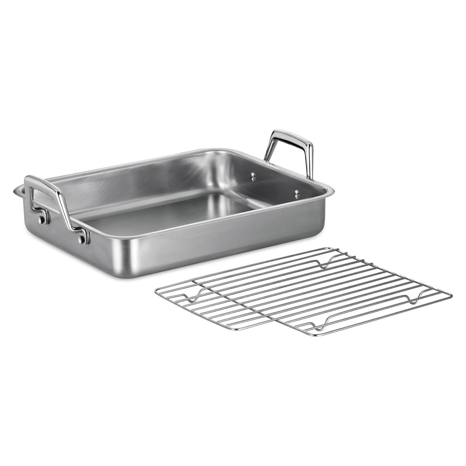 Sartén para Asar Tramontina 34.3 cm Acero Inoxidable Apto Lavavajillas