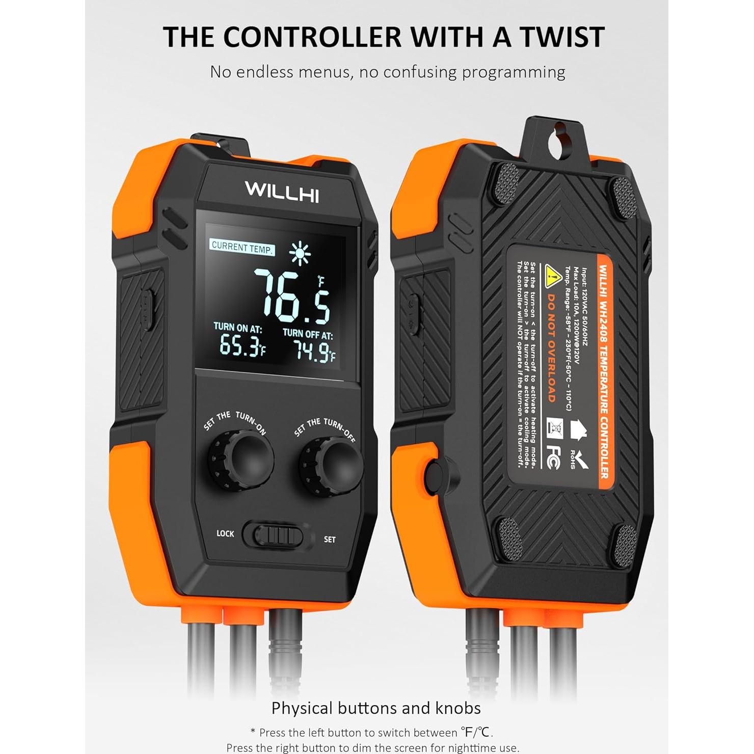 Controlador de Temperatura Digital WILLHI WH2408 1200W