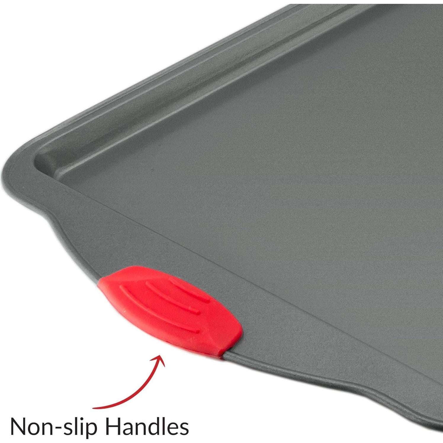 Juego de Bandejas para Hornear Boxiki Kitchen - Set de 3, Acero al Carbono Antiadherente