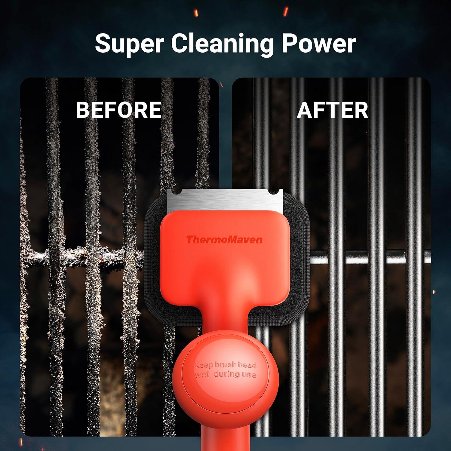 Cepillo de Parrilla ThermoMaven BQ03 Libre de Cerda 43 cm