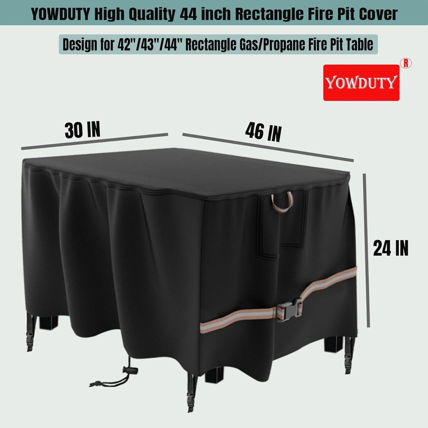 Cubierta Impermeable para Mesa de Fuego YOWDUTY 116.8x76.2x61 cm