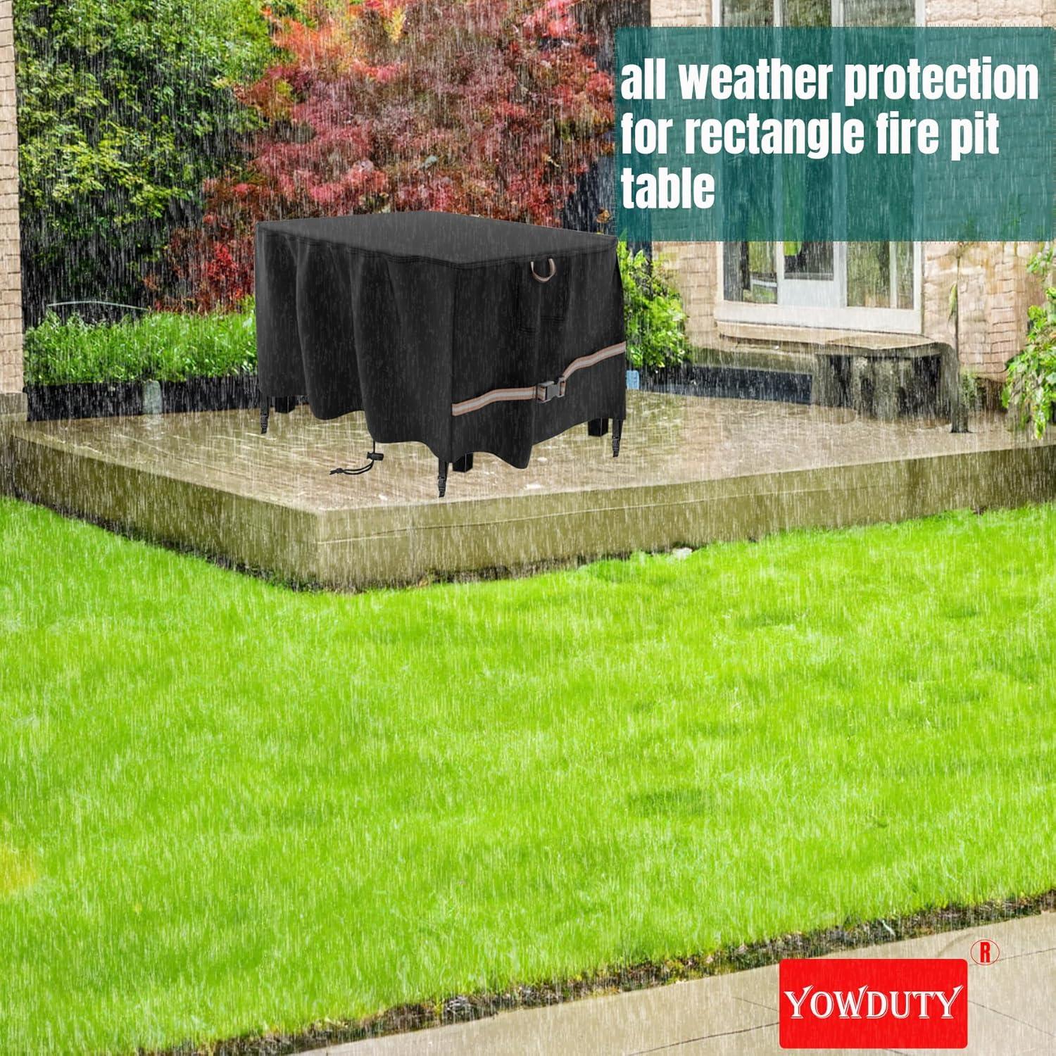 Cubierta Impermeable para Mesa de Fuego YOWDUTY 116.8x76.2x61 cm