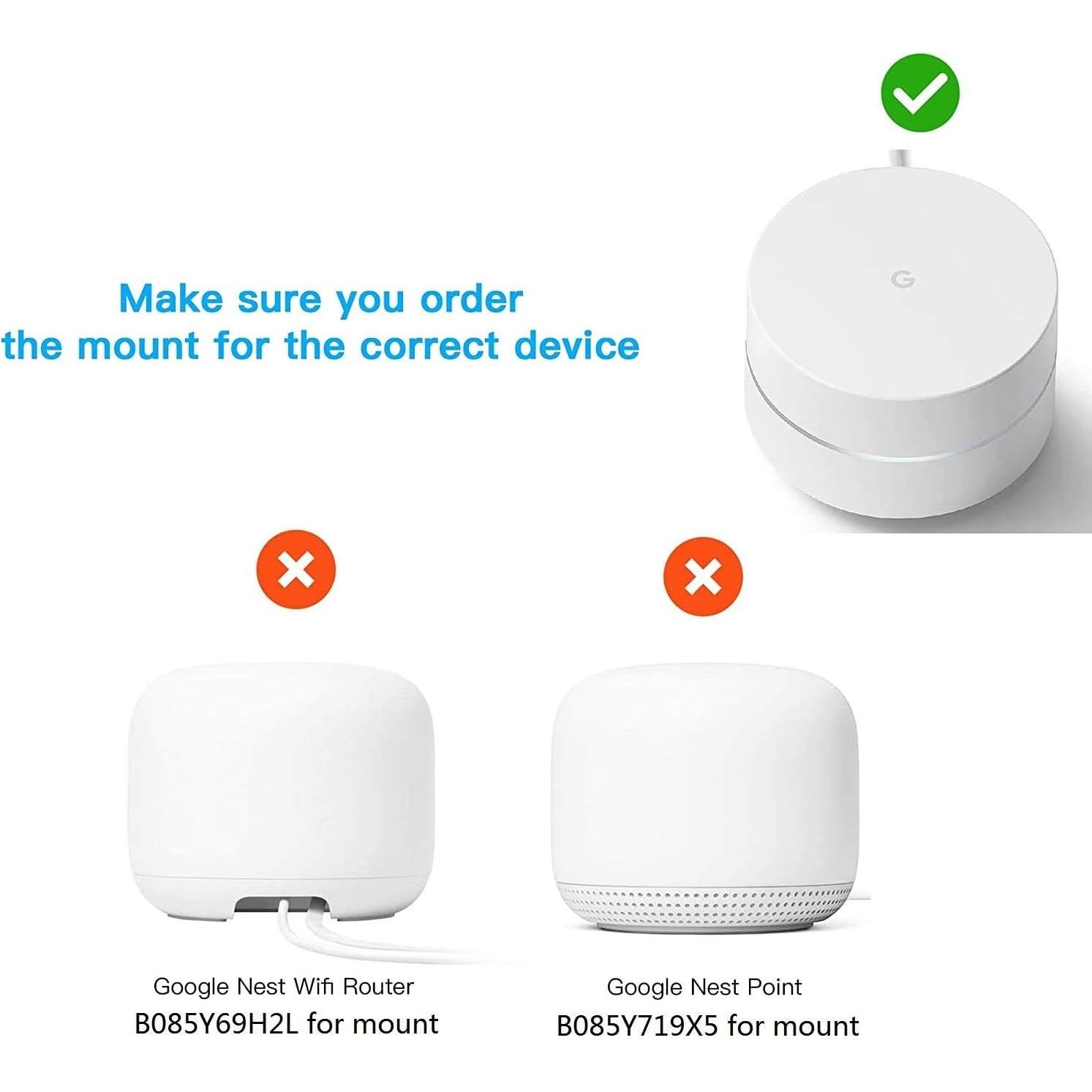 Soporte de Pared para Google WiFi 2016/2020 OkeMeeo - Blanco