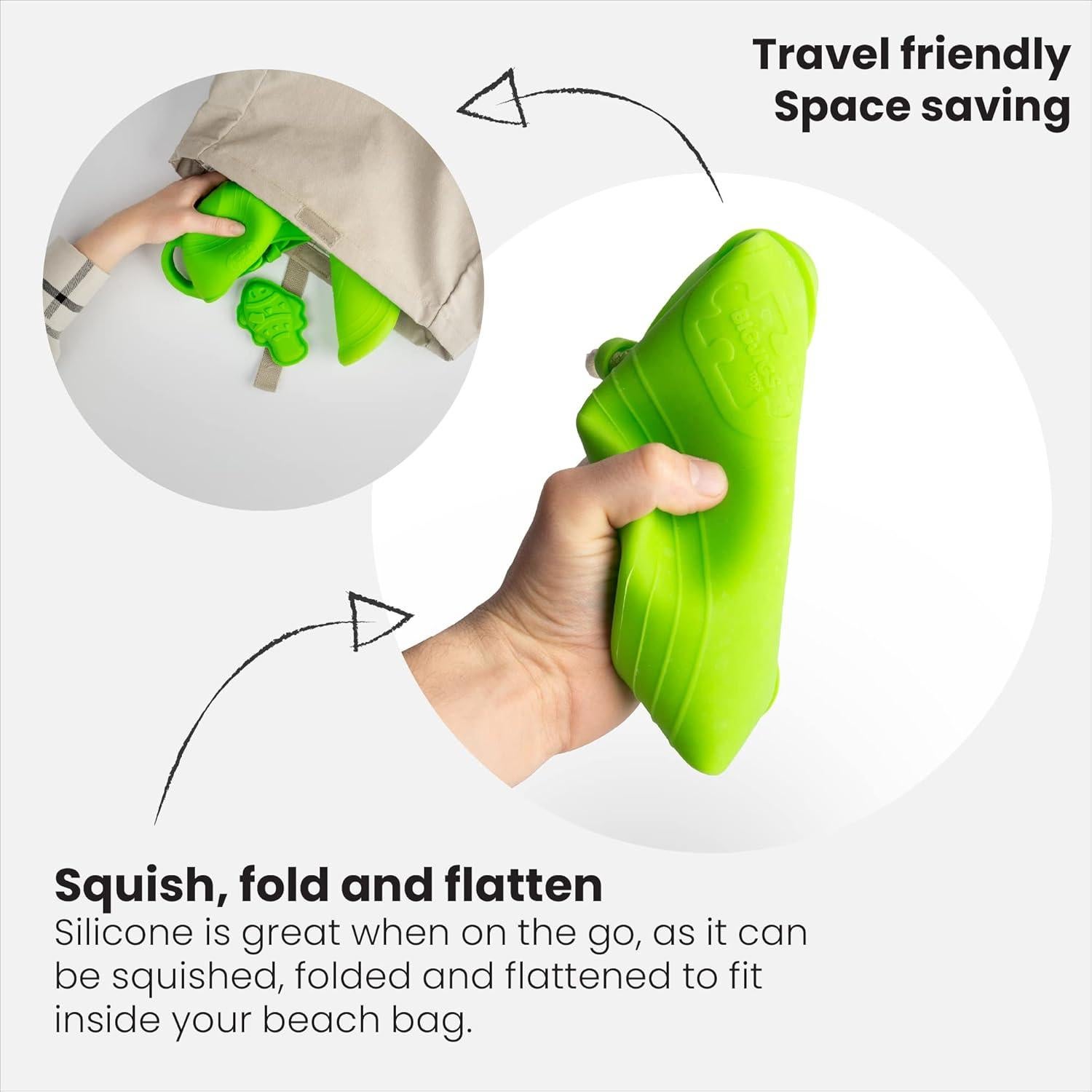 Regadera Infantil de Silicona Bigjigs Toys Naranja 19x10.5x12cm