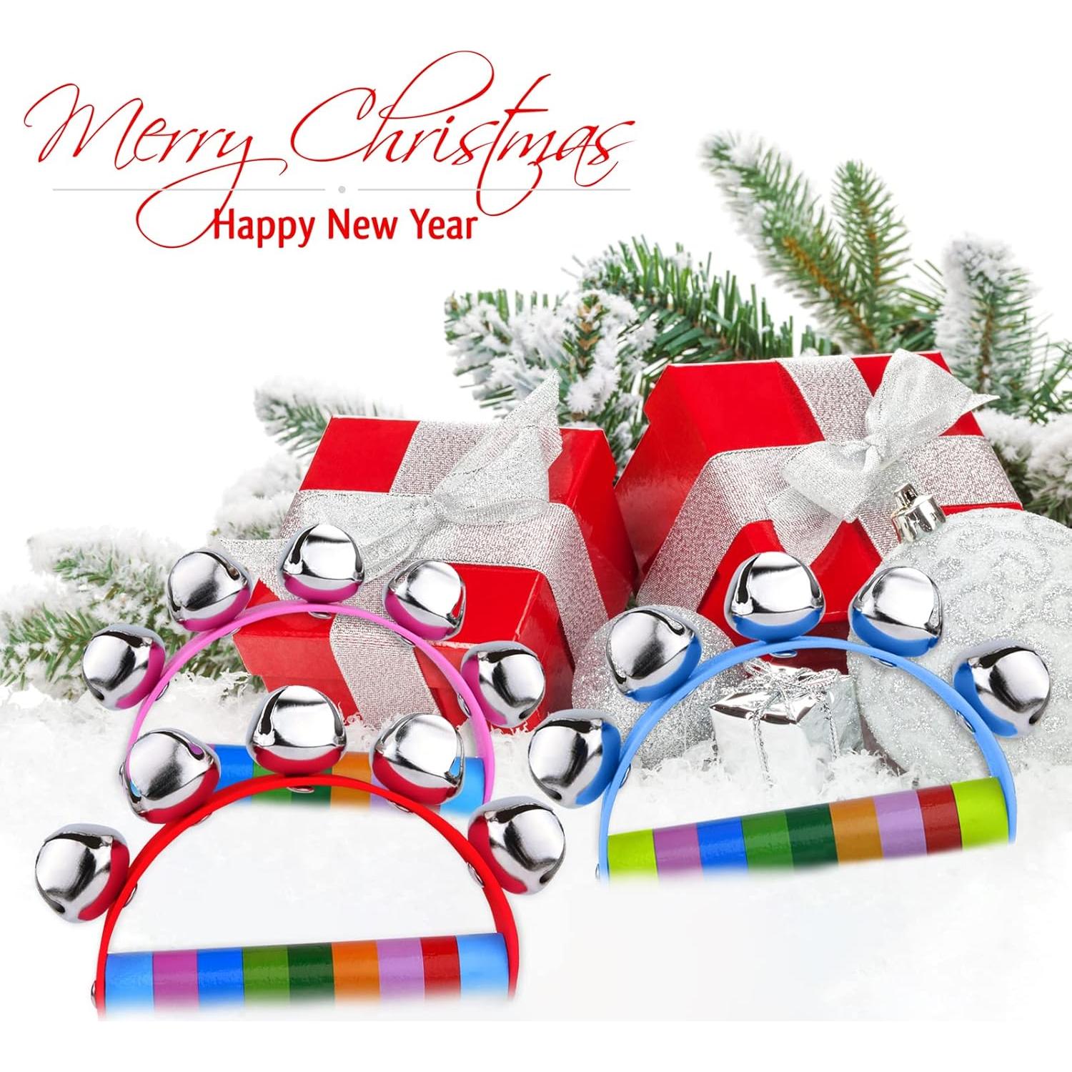 Campanas de Mano MIAHART 6 Piezas de Madera para Navidad