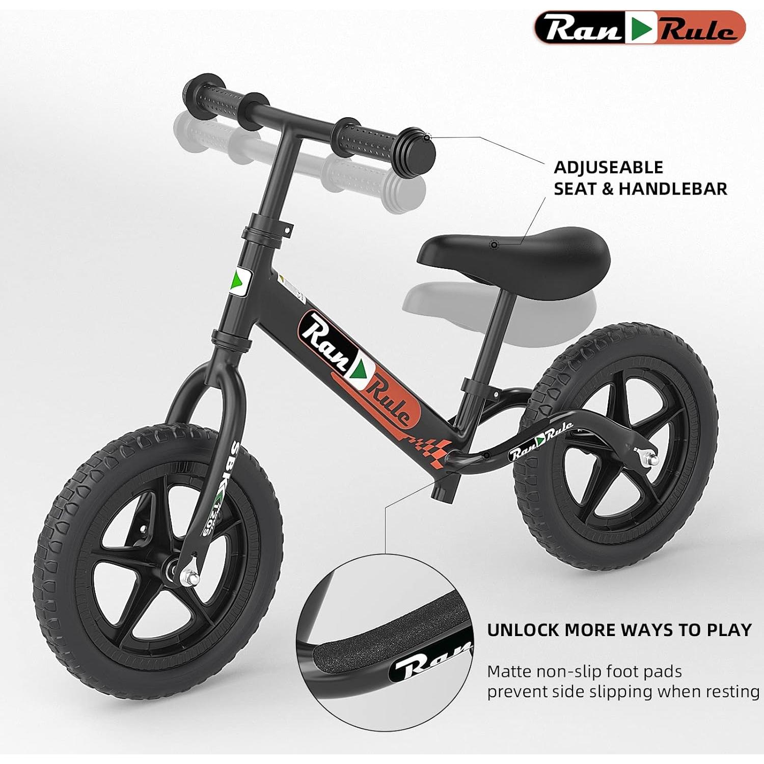 Bicicleta de Equilibrio RoyalBaby 12" Ajustable para Niños 2-5 Años