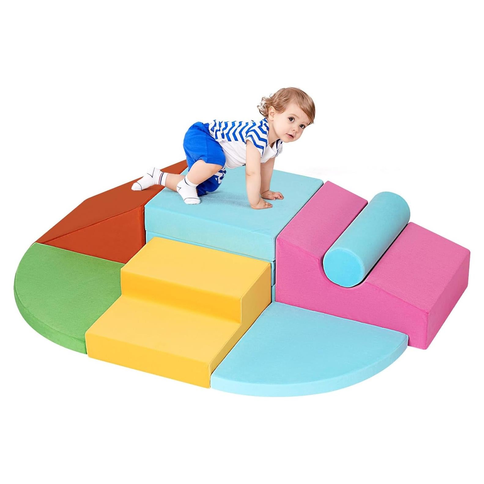 Set de Juguetes de Escalada Erament 7 Piezas para Niños 1-3 Años