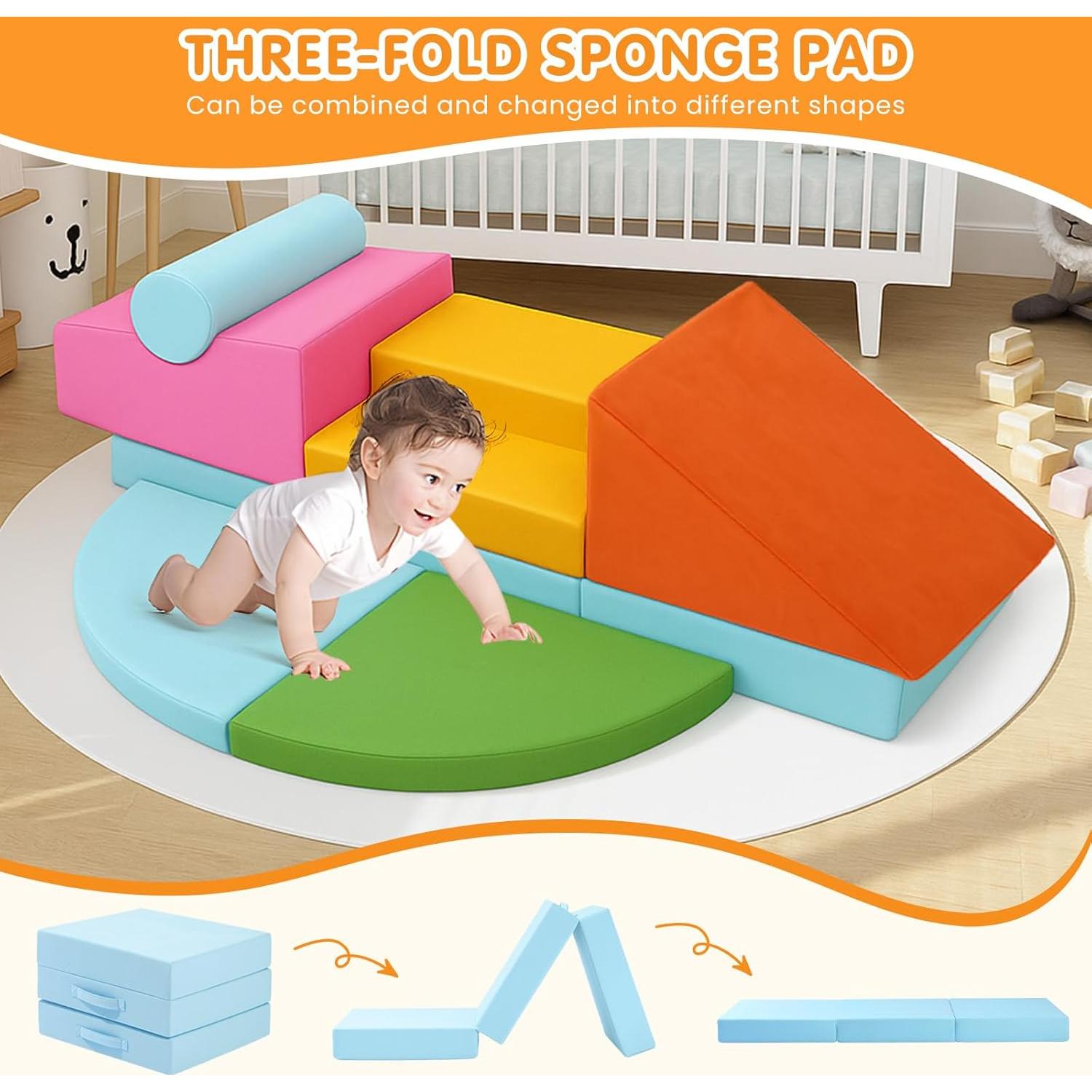 Set de Juguetes de Escalada Erament 7 Piezas para Niños 1-3 Años